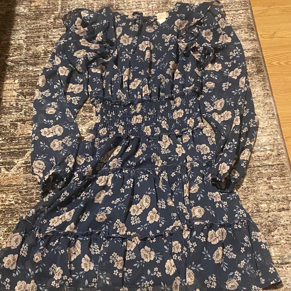 Altar'd State Navy Floral Women’s Dress